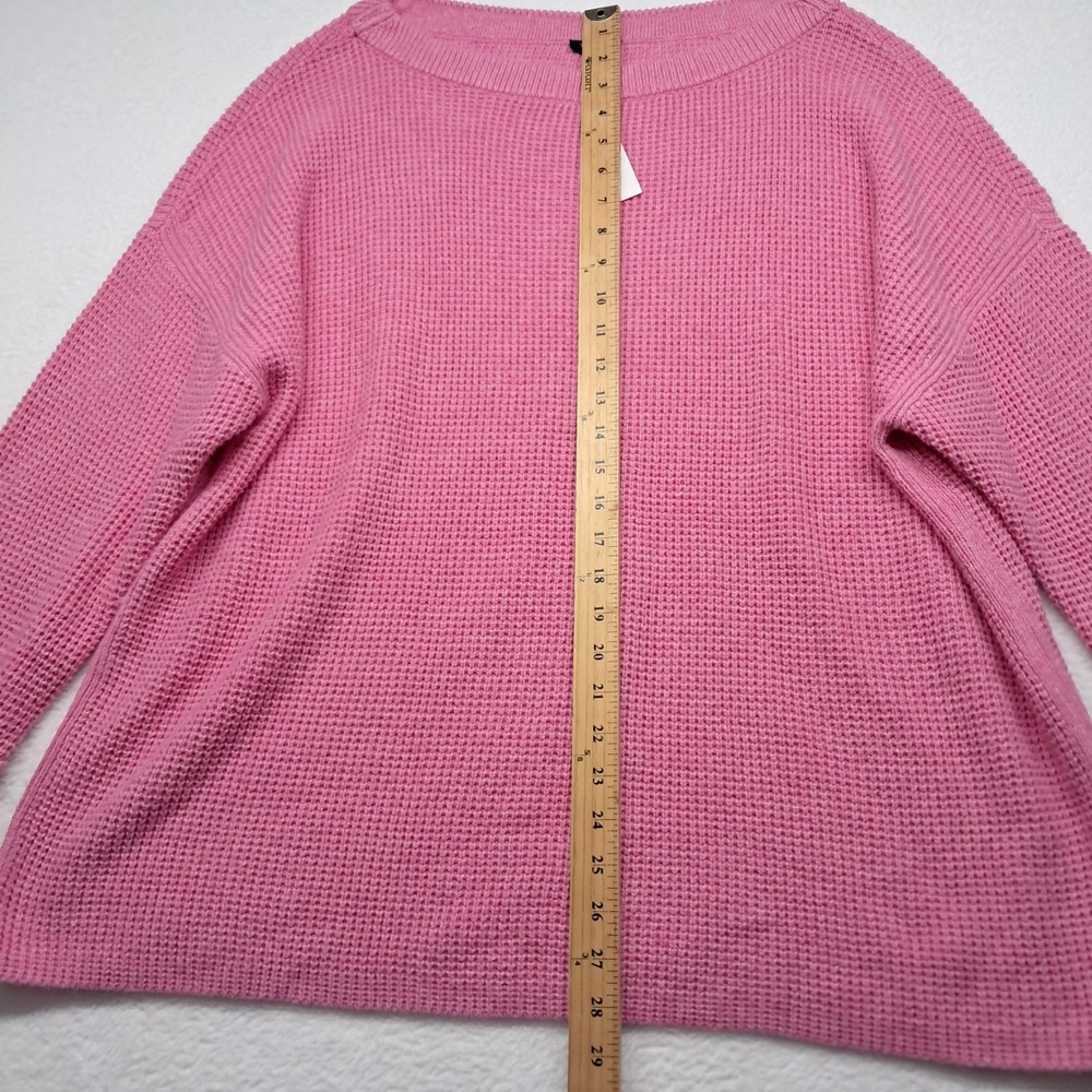 NWT Talbots‎ Sweater Women's Plus Size 3X Pink Waffle Knit Classic Wool Blend - Picture 8 of 10